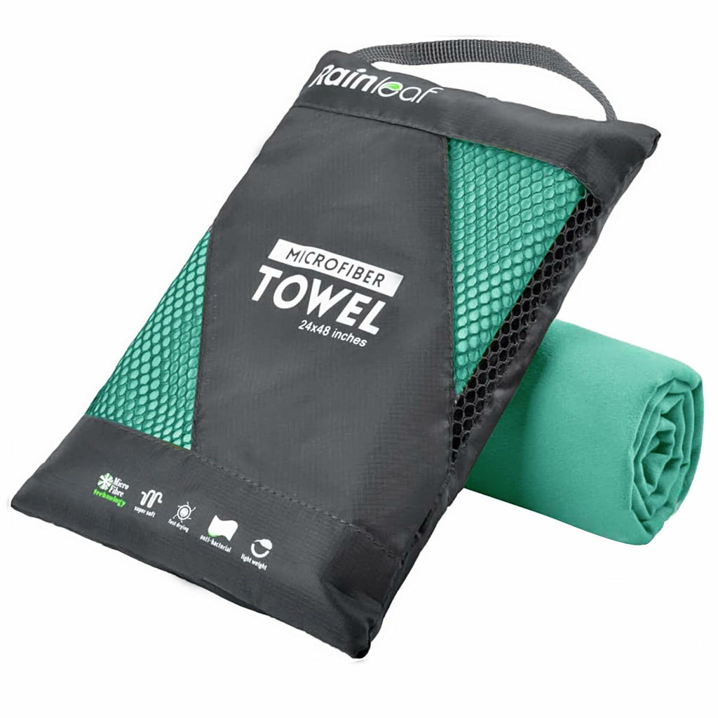 Rainleaf Microfiber Towel Perfect Travel & Gym & Camping Towel. Quick Dry -