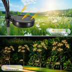 JJGoo Solar Garden Lights, New Upgraded 2 Pack Solar Swaying Starburst Light,