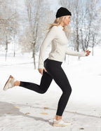 Ewedoos Fleece Lined Leggings Women Thermal Leggings for Women with Pockets High