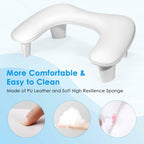 LIONVISON Arm Rest for Nails Tech U Shaped - Comfortable Manicure Nail Hand Rest Pillow Cushion, Nail Armrest Stand for Acrylic Nail Art Tech, Quick Installation, White