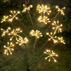 JJGoo Solar Garden Lights, New Upgraded 2 Pack Solar Swaying Starburst Light,