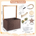 Wisreach Wooden Baby Shower Crate Closet, Baby Storage Crate with Handle,