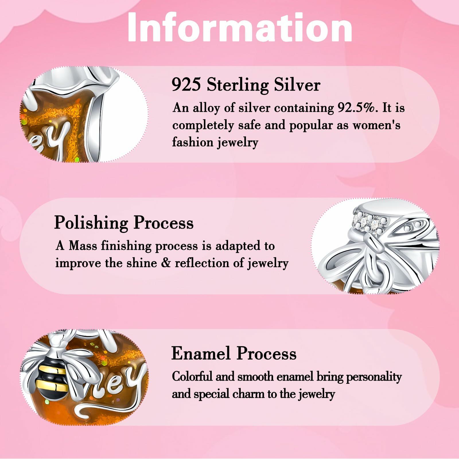 BIZK 925 Sterling Silver Charms For Women Bracelets and Necklaces for Fashion