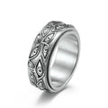 Yifnny Evil Eye Ring, Stainless Steel Rotatable Eye of God Band Ring Cool Evil