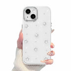 EYZUTAK Case for iPhone 13/iPhone 14, Bling Glitter 3D Stars Phone Case Cute