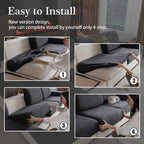 OHSIO Couch Cushion Covers for Sectional Sofa, Stretch Soft Sofa Slipcovers