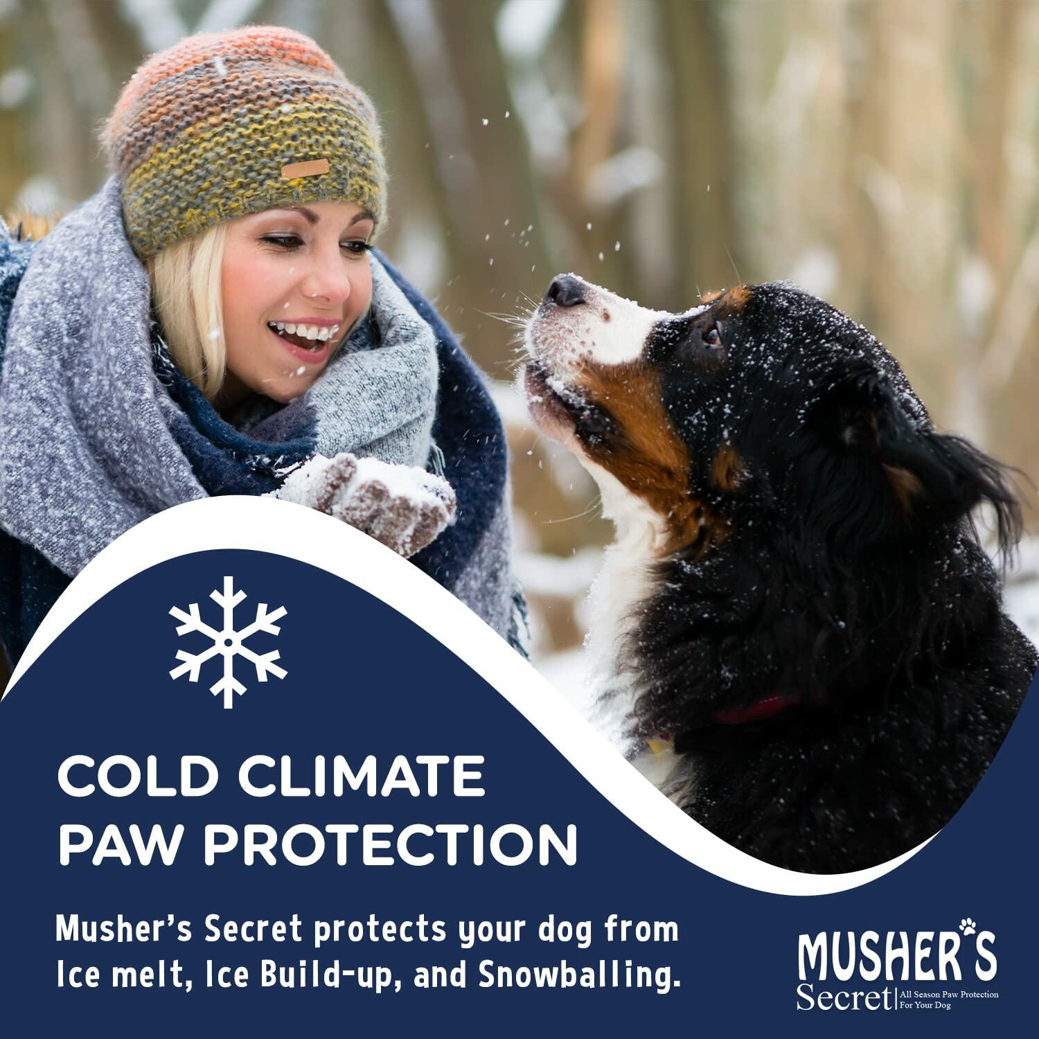 Musher's Secret Dog Paw Wax 60g – Moisturizing Dog Paw Balm – Helps Protect &