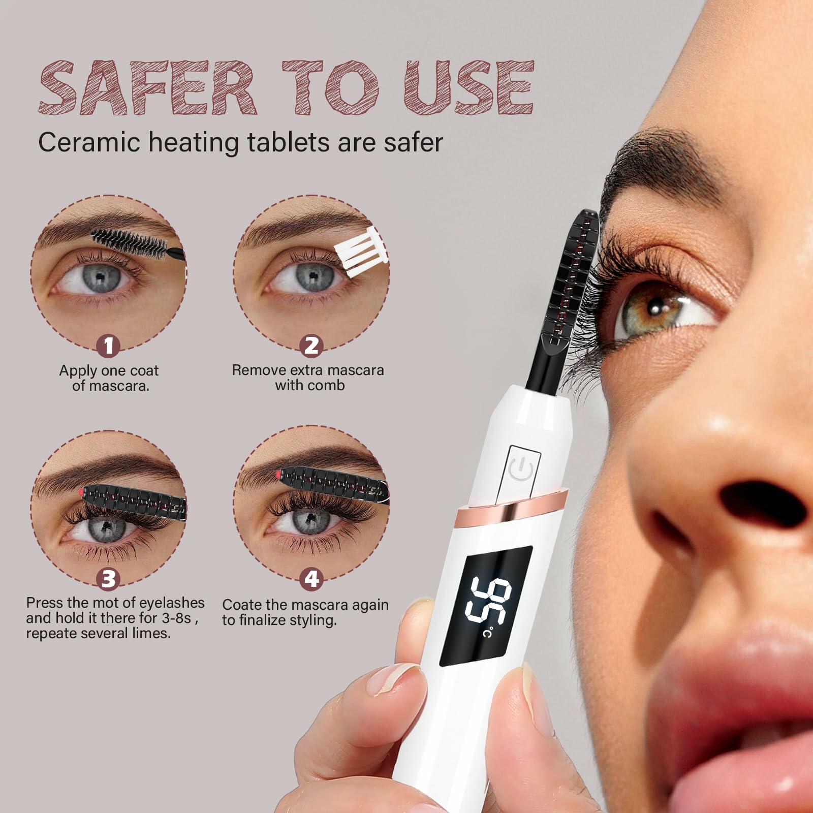 ShenlanBolt Heated Eyelash Curler for Women, Electric Lash Curler with 10s Fast