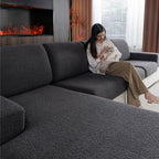 OHSIO Couch Cushion Covers for Sectional Sofa, Stretch Soft Sofa Slipcovers