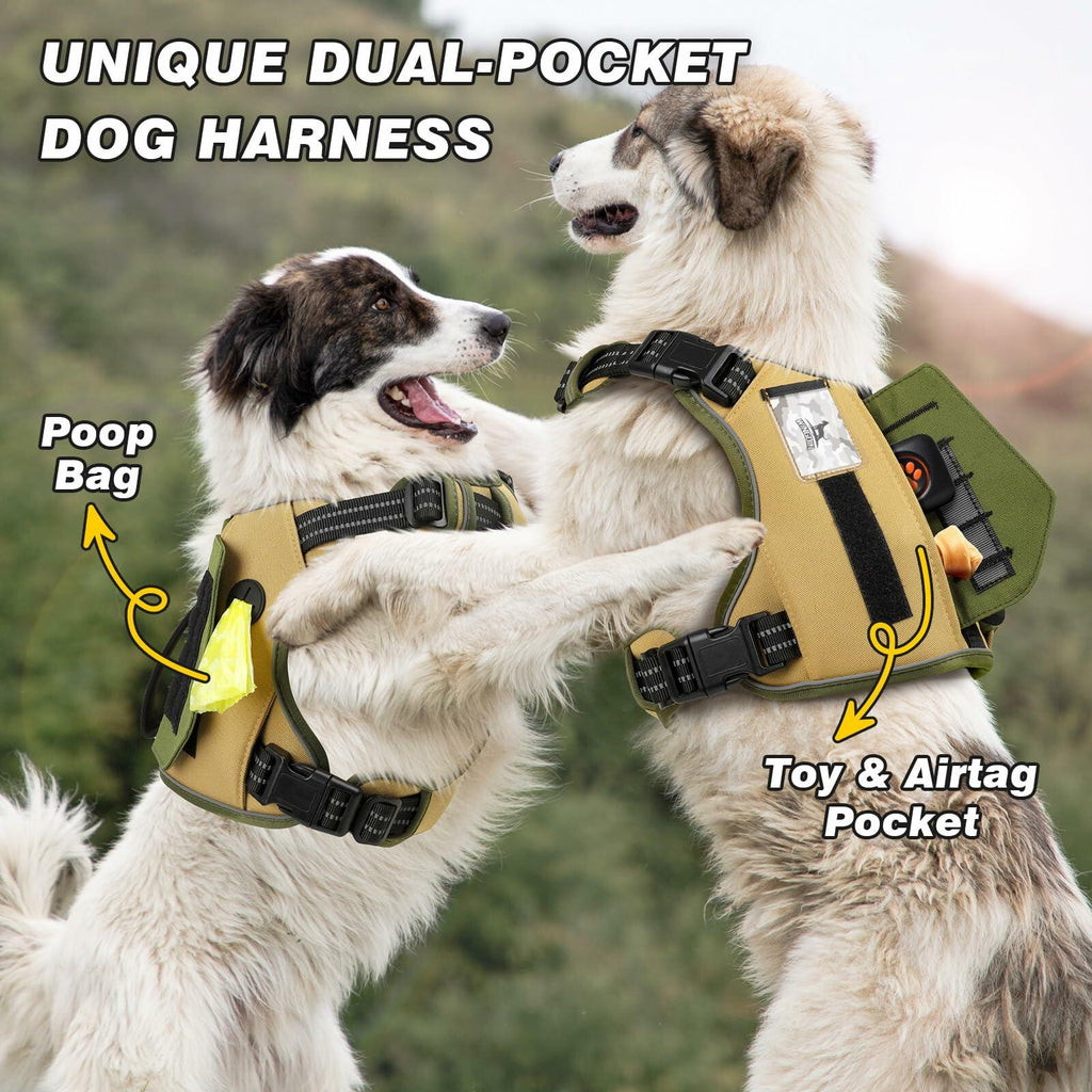 WINGOIN Tactical Dog Harness for Small Dogs, No Pull Harness with Handle 2