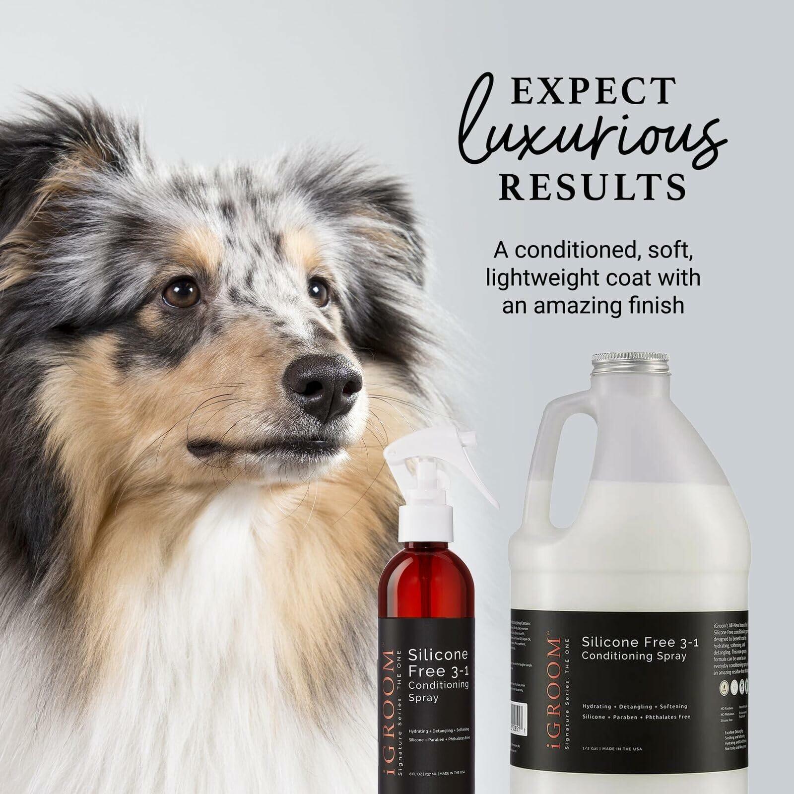 iGroom Silicone Free 3-1 Dog Conditioning/Detangling Spray, Luxury Pet Beauty