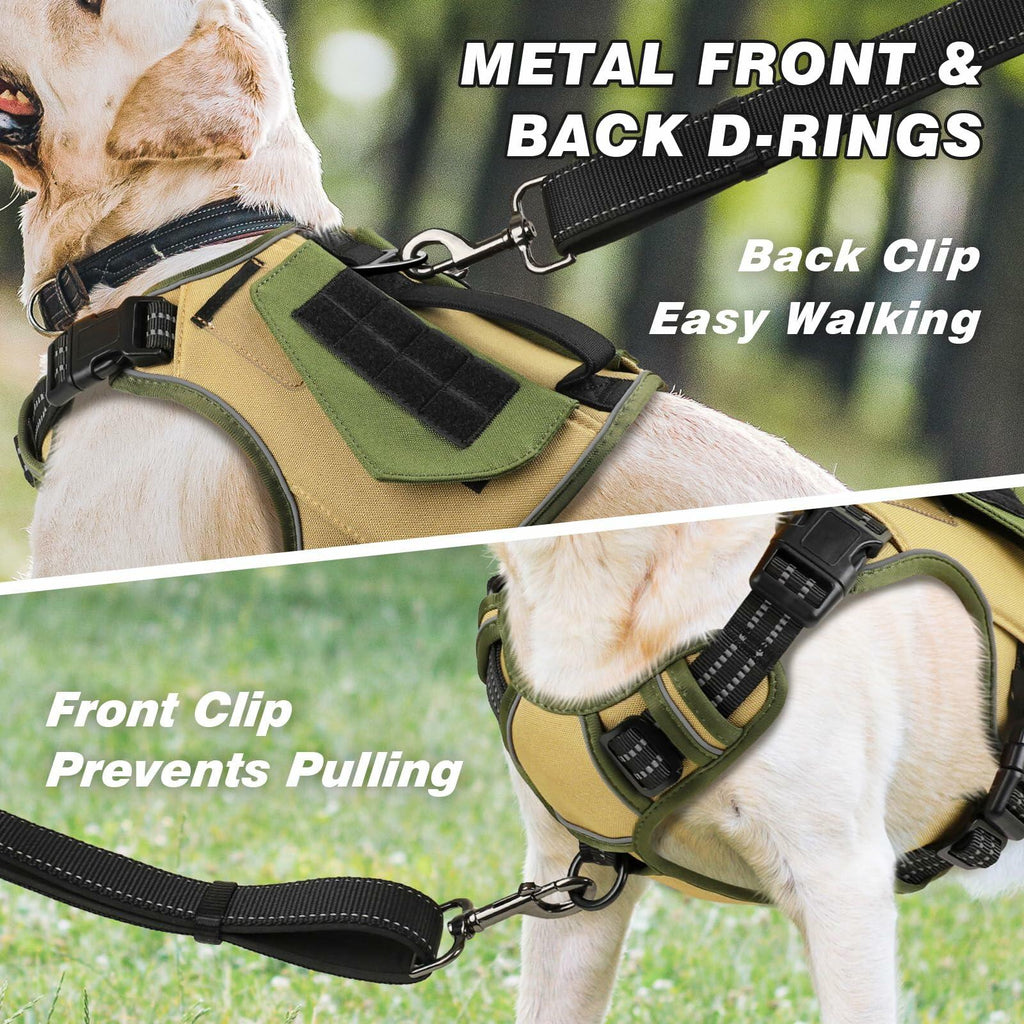 WINGOIN Tactical Dog Harness for Small Dogs, No Pull Harness with Handle 2