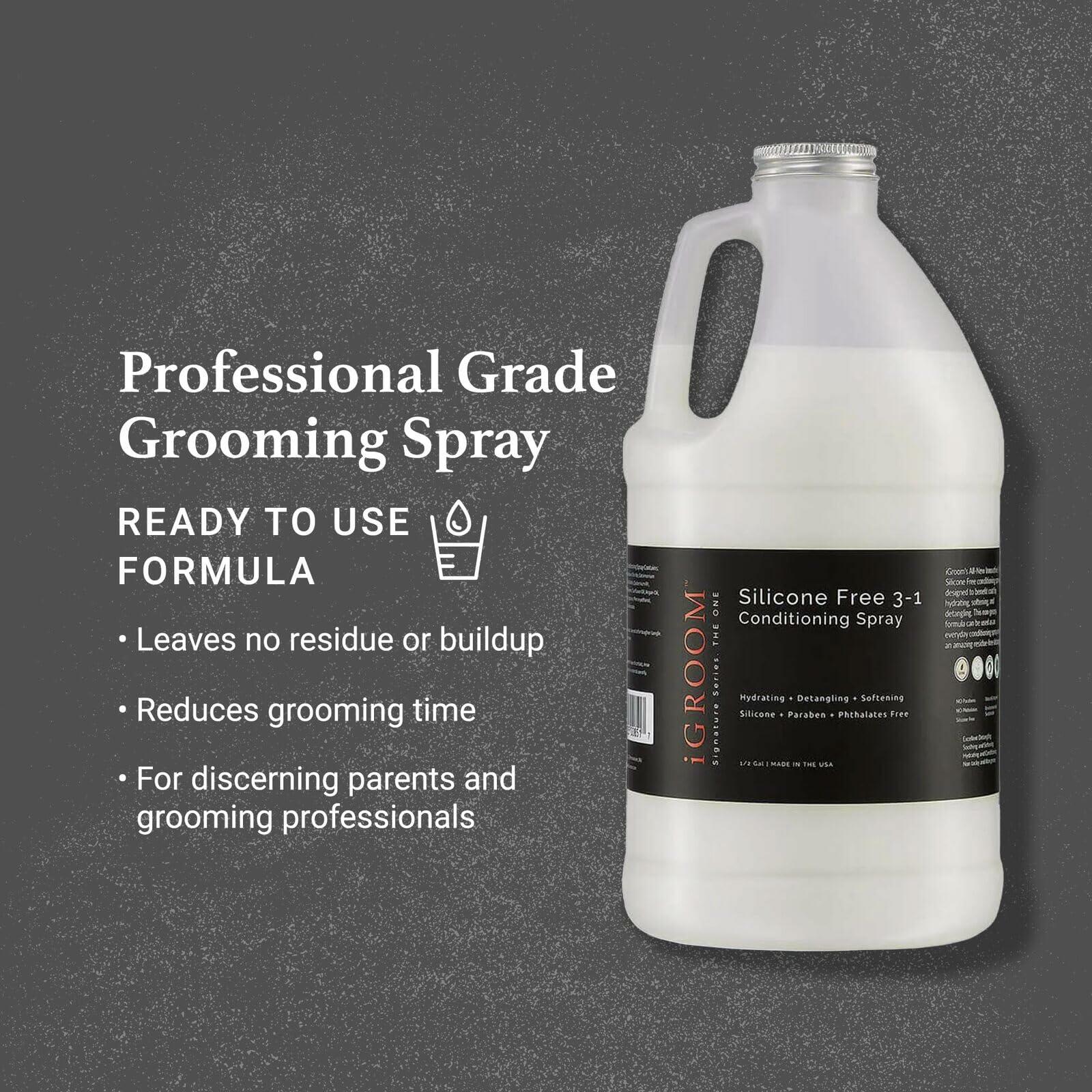 iGroom Silicone Free 3-1 Dog Conditioning/Detangling Spray, Luxury Pet Beauty