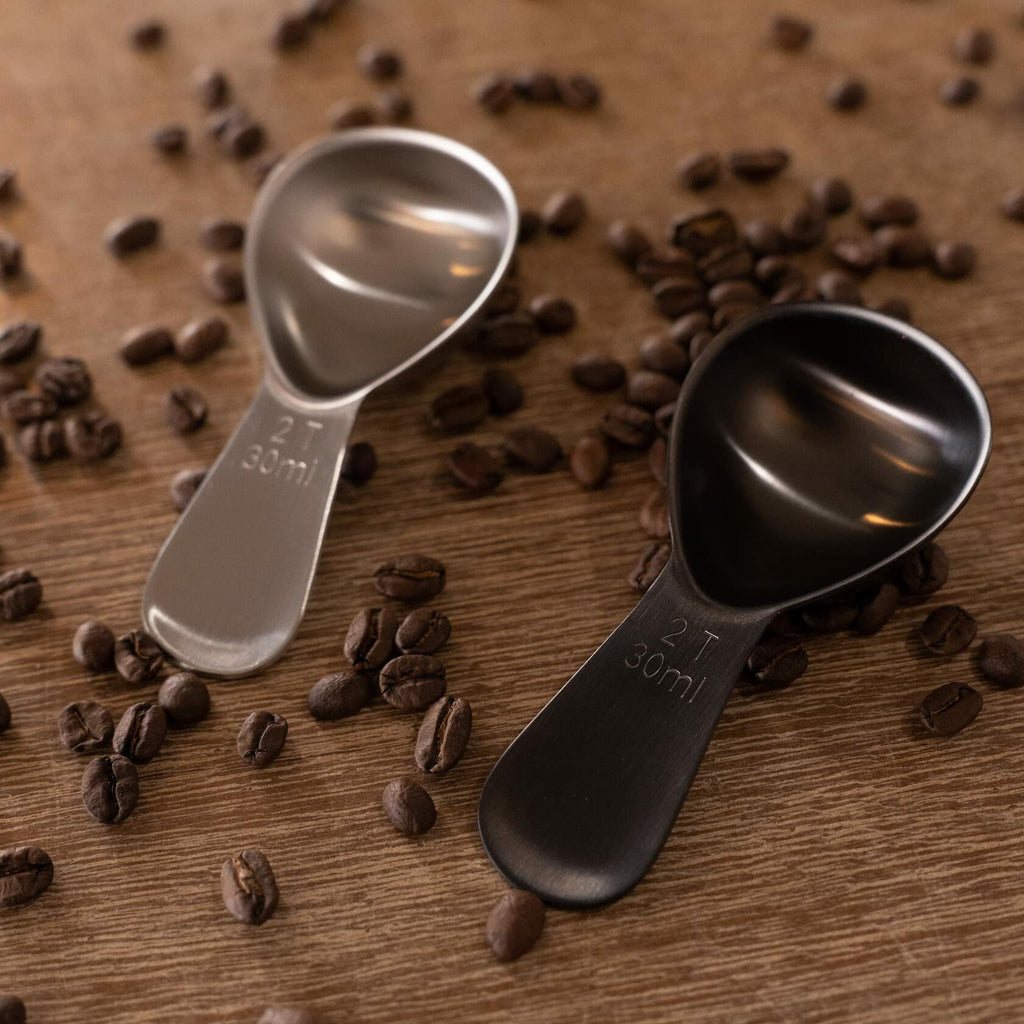 Coffee Scoop 2 Tbsp – Brushed Black, Stainless Steel – Precise Measuring Spoon