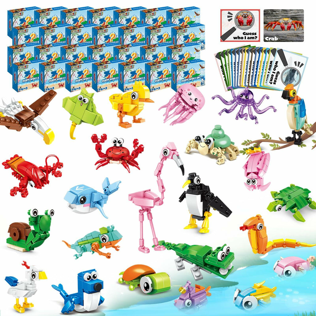 Custoduy 24 Packs Party Favors for Kids – 779 PCS 6-in-1 & 12-in-1 Animal