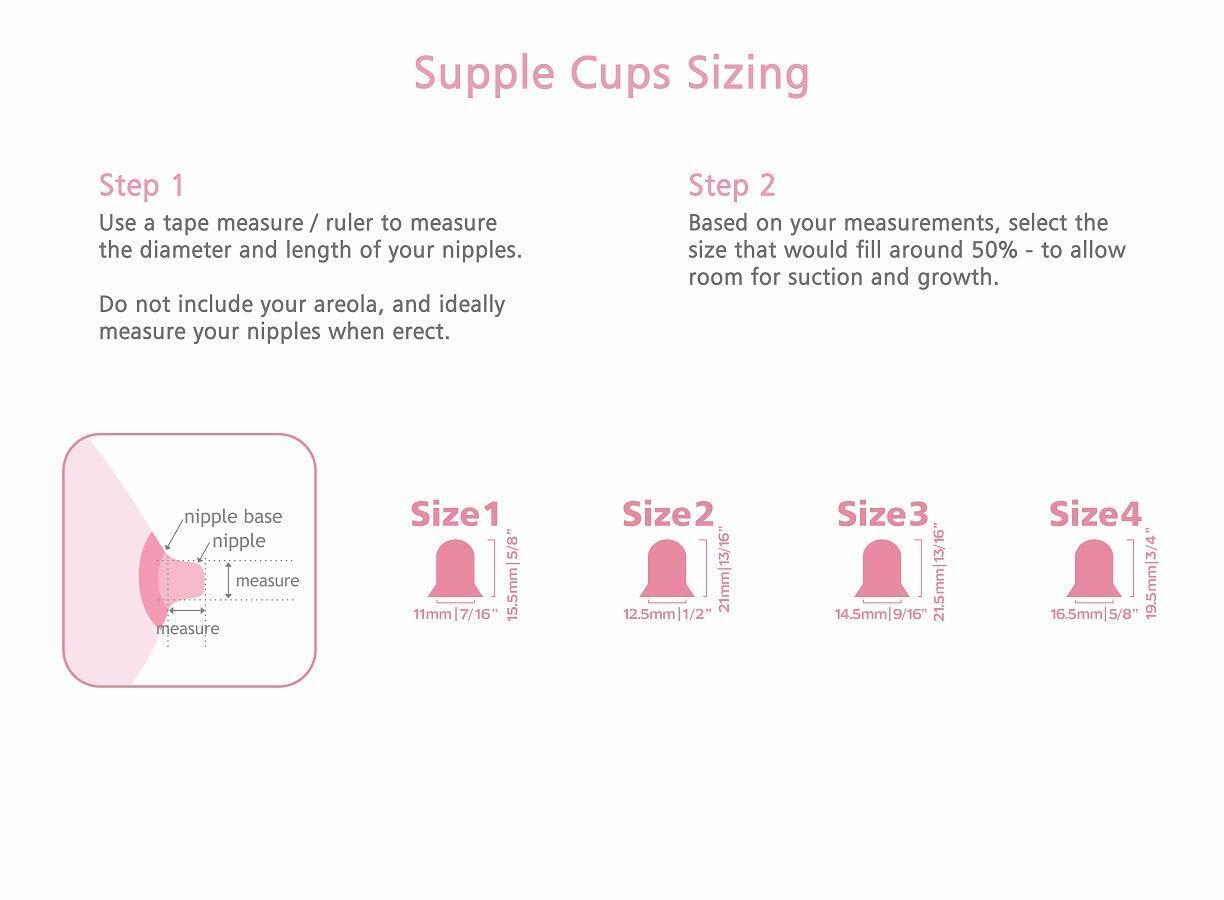 Supple Cups for Flat, Shy and Inverted Nipples (Size 4)