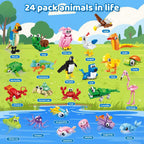 Custoduy 24 Packs Party Favors for Kids – 779 PCS 6-in-1 & 12-in-1 Animal