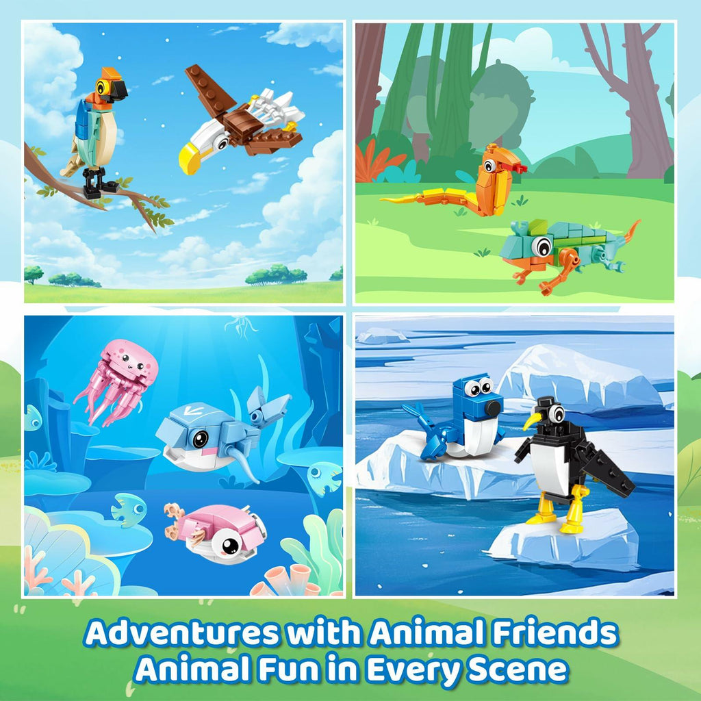Custoduy 24 Packs Party Favors for Kids – 779 PCS 6-in-1 & 12-in-1 Animal