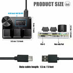 BTXETUEL SayoDevice O3C OSU Keyboard Rapid Trigger Hall Switches Magnetic Linear Switches Keyboard with Knob and Screen,Copy Paste,Shotcut,Macro Hotswap Mini Keypad.…
