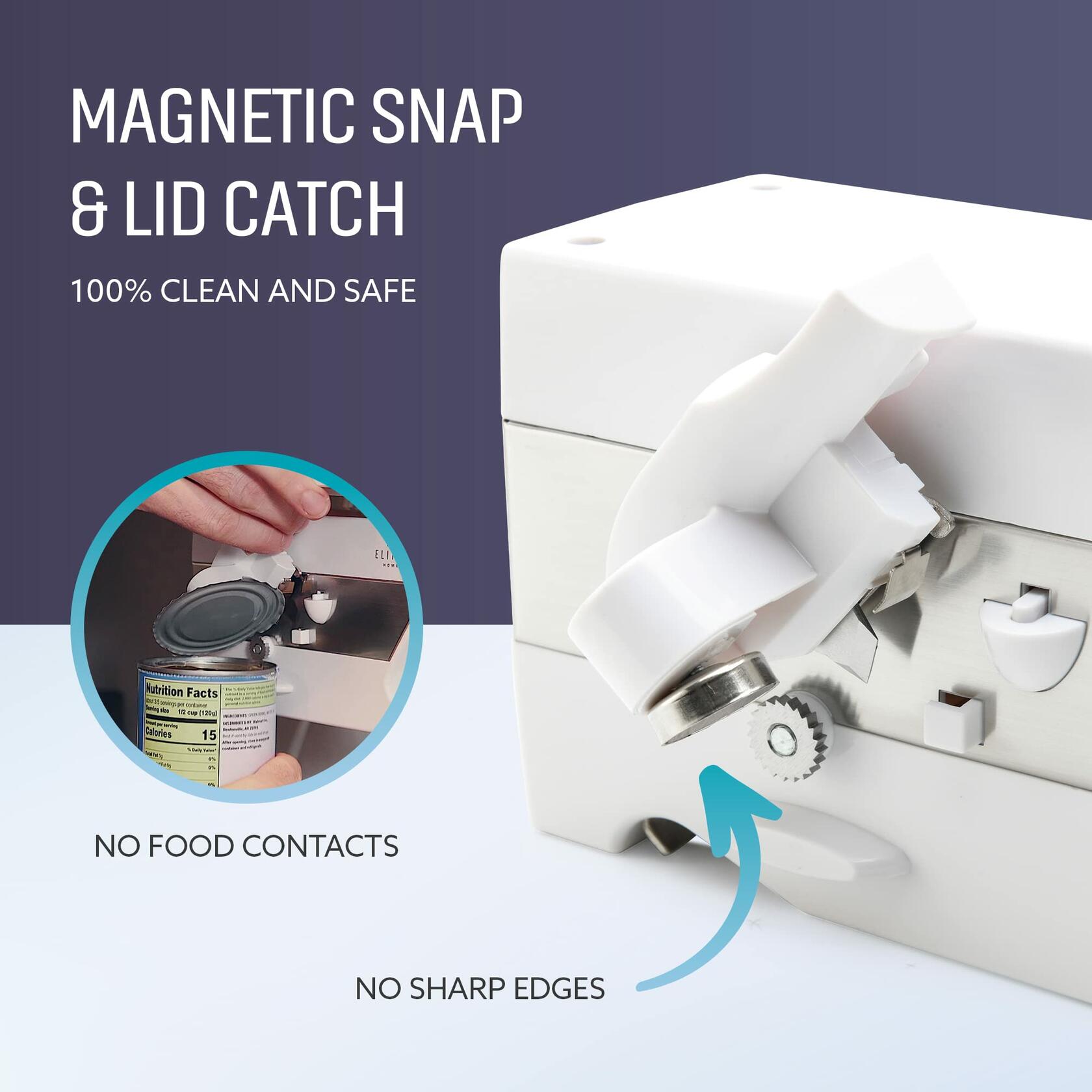 Elitra Home 3 in 1 Under the Cabinet Electric Can Opener, Blade Sharpener,