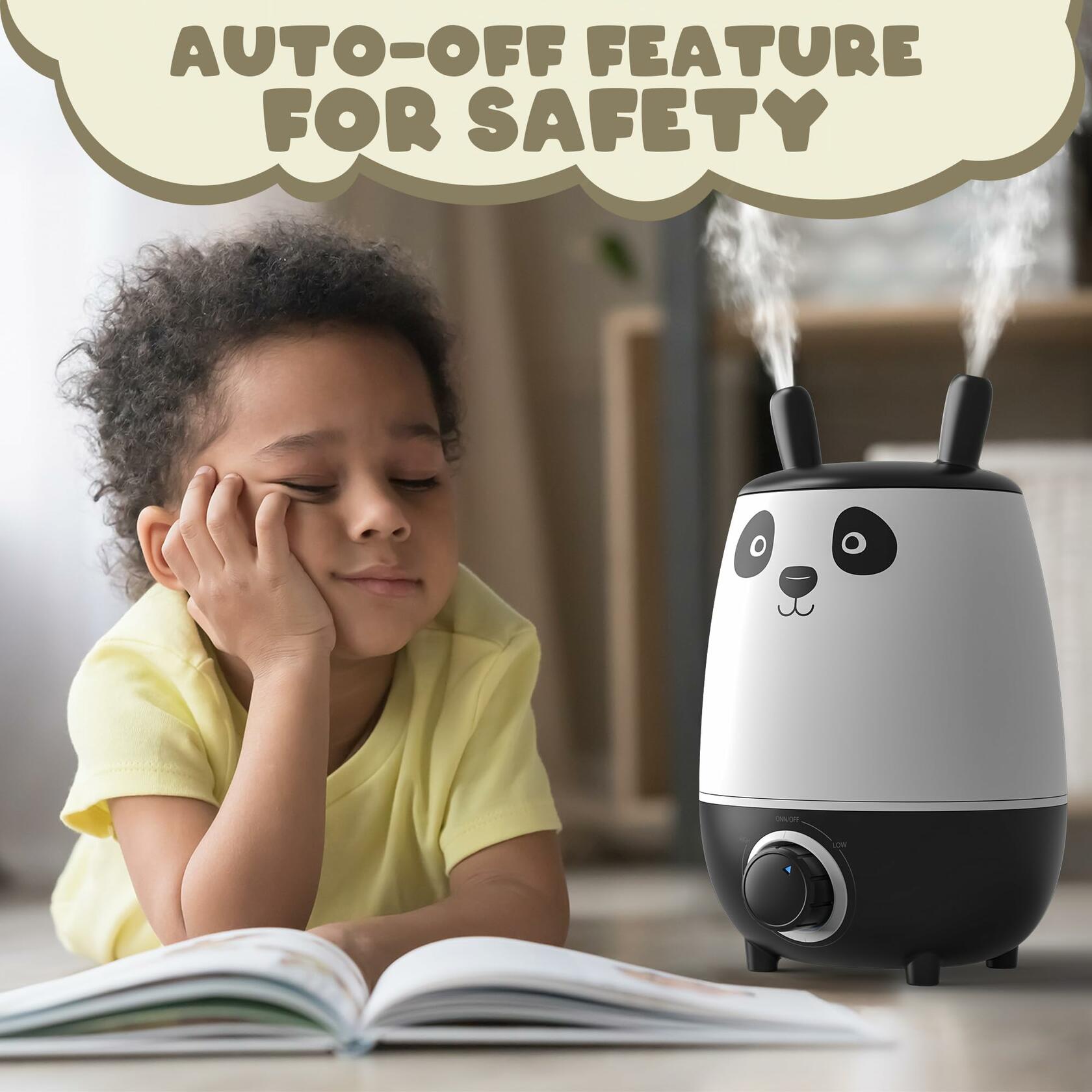 Everlasting Comfort 2.5L Kids Humidifiers for Bedroom - Easy to Clean 24HR
