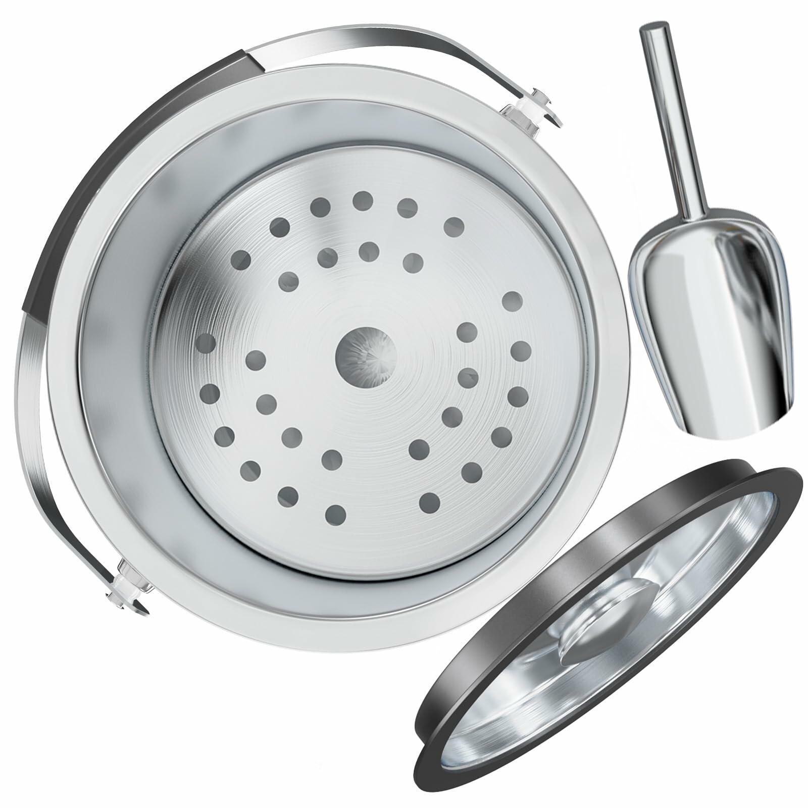 3.2L Double Wall Stainless Steel Ice Bucket with Lid,Scoop, Updated Insulated
