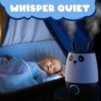Everlasting Comfort 2.5L Kids Humidifiers for Bedroom - Easy to Clean 24HR
