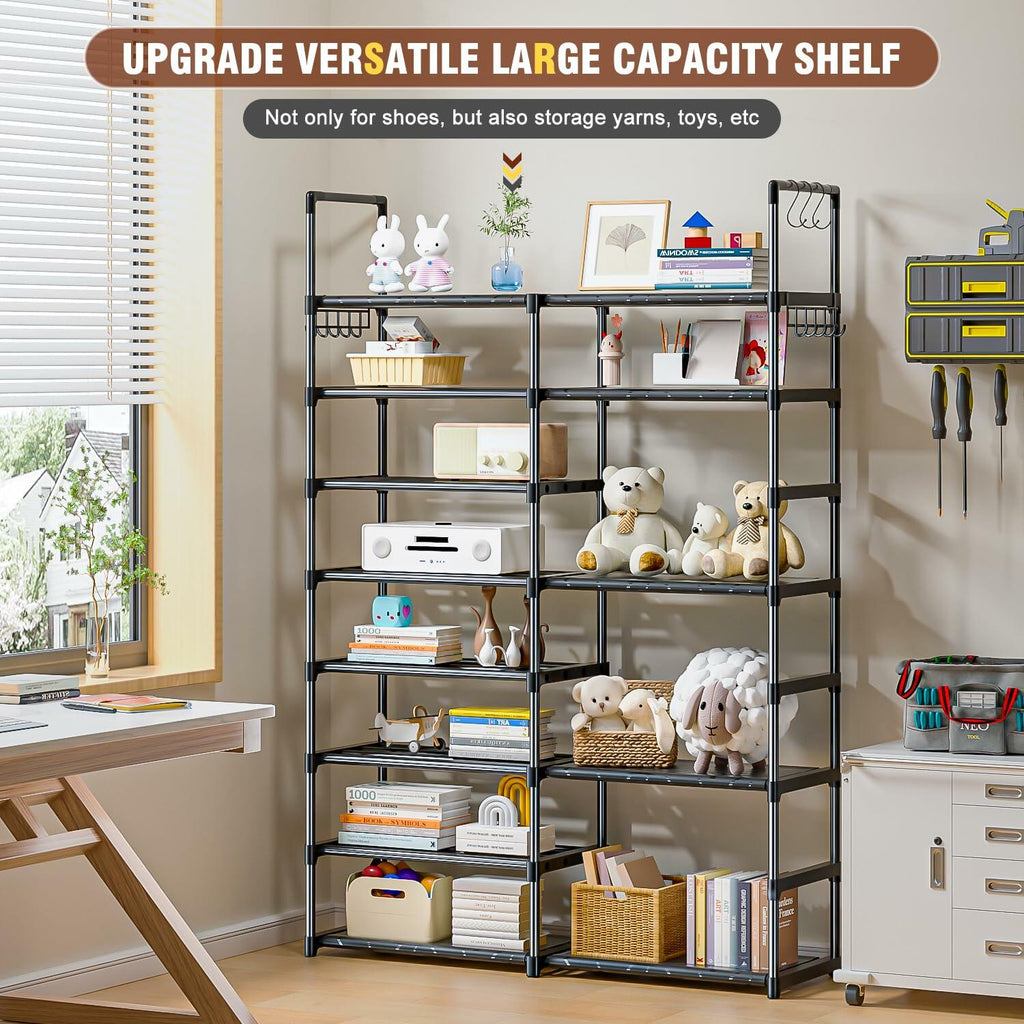 OYREL Shoe Rack Organizer 8 Tiers, Tall Shoe Racks Shelf Storage, 26-32 Pairs