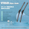 2 Pack VTOGOI OEM Quality 24''+18'' Premium All-Season Auto Windshield Natural