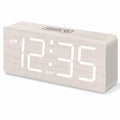 DreamSky Wooden Digital Alarm Clock for Bedroom - Desk Clock for Living Room