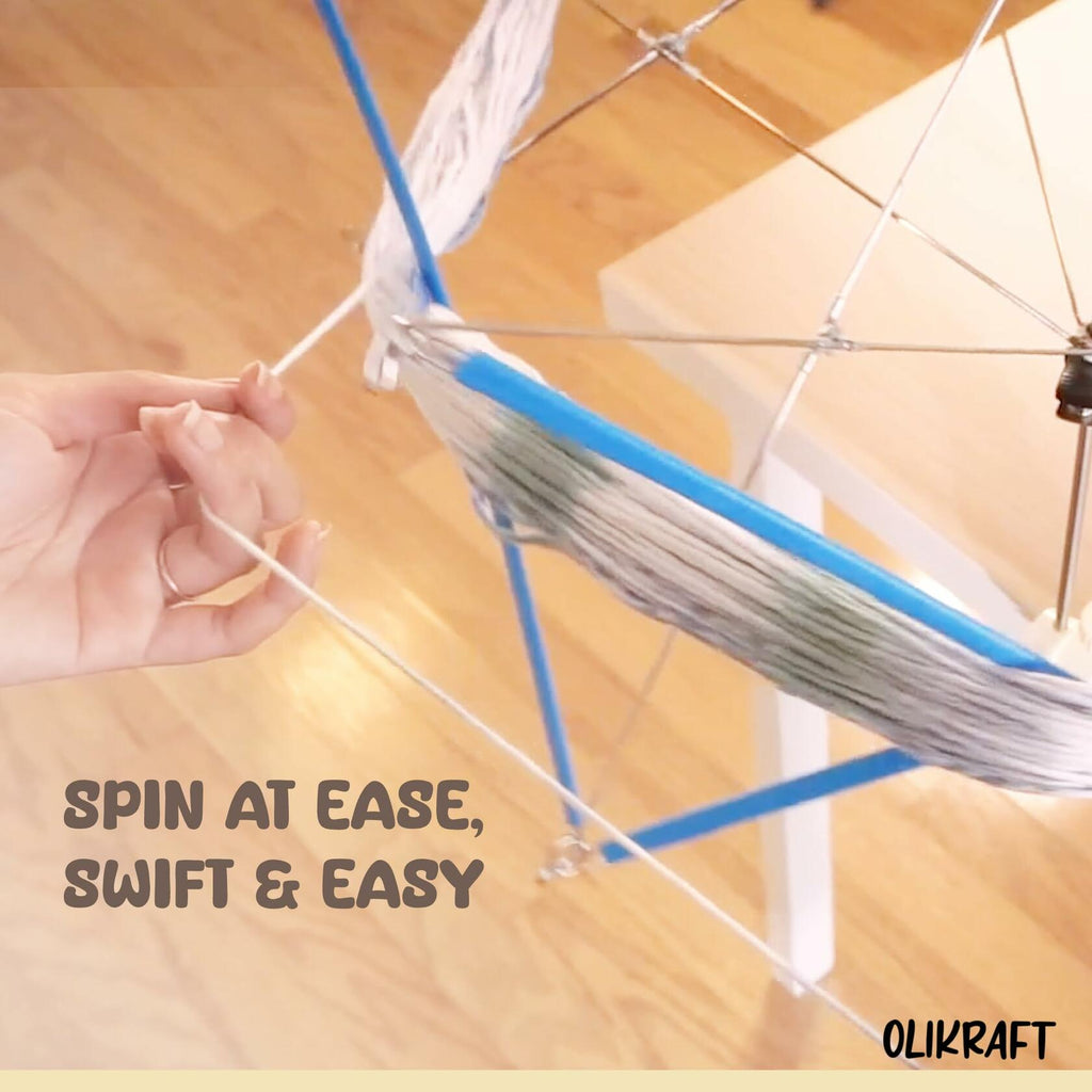 Olikraft Crochet Yarn Winder for Crocheting and Umbrella Swift (with Skein