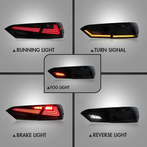 New Taillights for Toyota Camry Tail Light Assembly 2018-2023 SE XSE LE XLE TRD