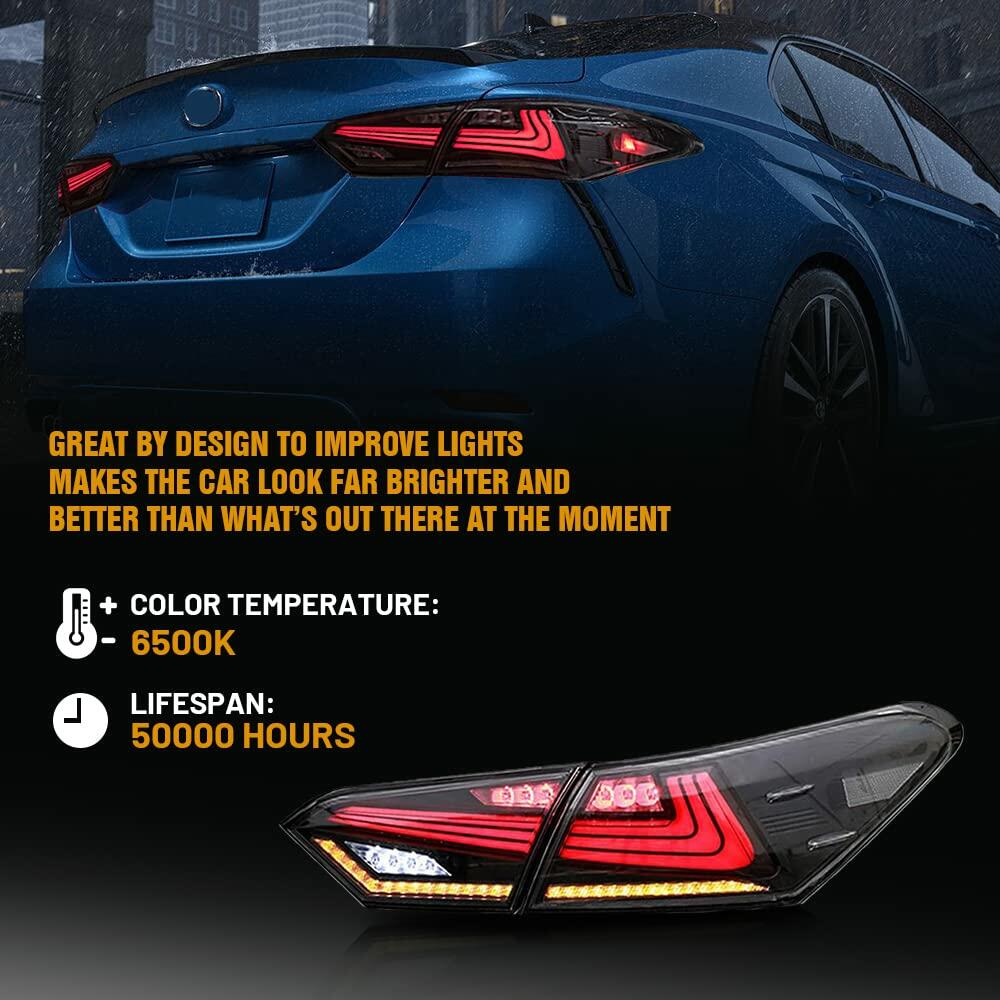 New Taillights for Toyota Camry Tail Light Assembly 2018-2023 SE XSE LE XLE TRD