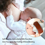 4 pack yanyoyo Natural Glass Baby Bottle for Breastfeeding Babies, 5.4oz