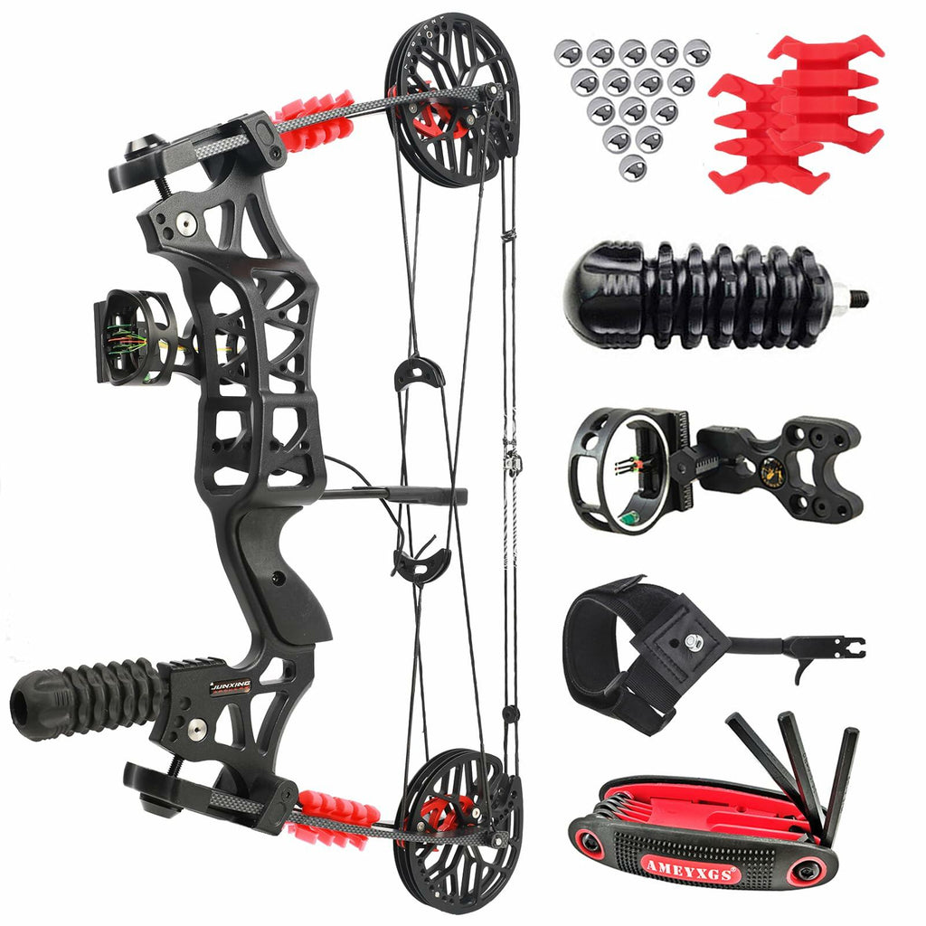 surwolf Archery Compound Bow Kit Steelball Bow Set Draw Weight 30-60Lbs, CNC