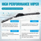 2 Pack VTOGOI OEM Quality 24''+18'' Premium All-Season Auto Windshield Natural