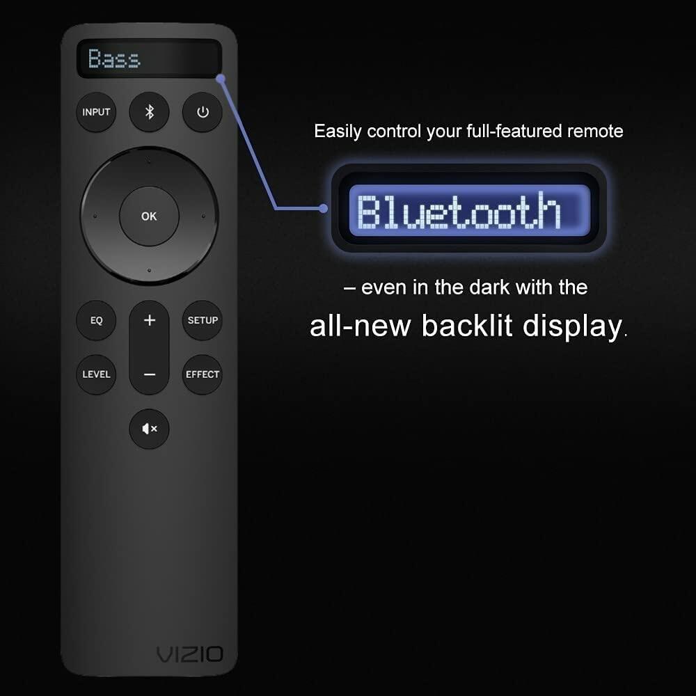 Original Replacement Bluetooth Backlit Display Soundbar Remote for VIZIO Home