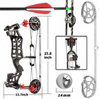 surwolf Archery Compound Bow Kit Steelball Bow Set Draw Weight 30-60Lbs, CNC
