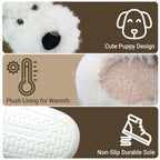 Vegove Furry Dog Slippers for Women, Cute Cozy Fluffy Highland Terrier Puppy