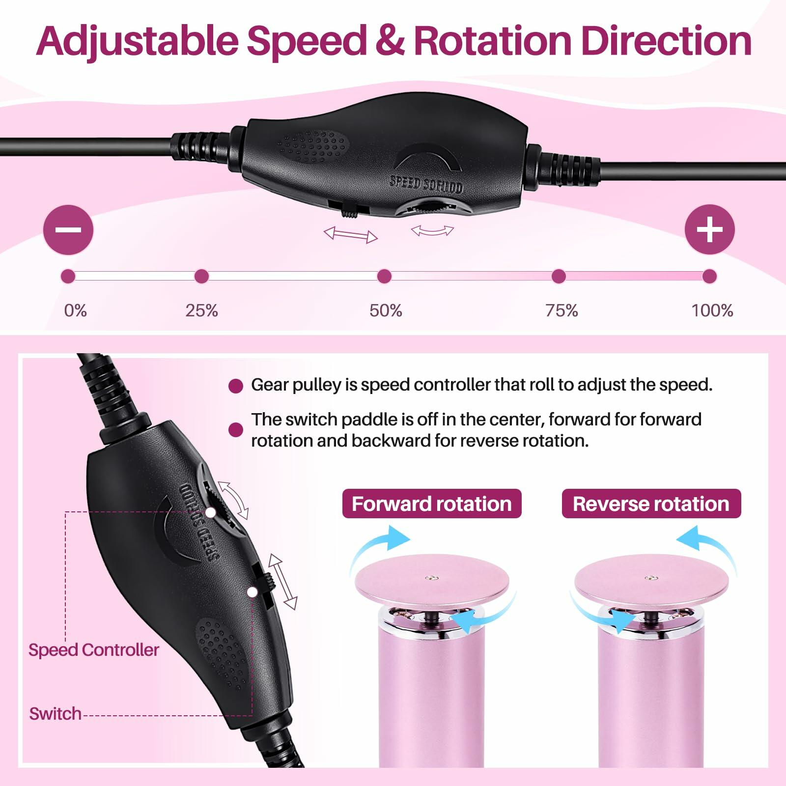 LIONVISON Electric Foot Callus Remover: Adjustable Speed Foot File for Cracked