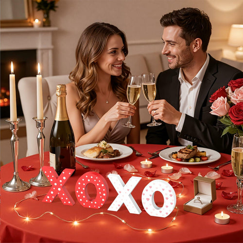 OLANRUN Valentines Day Decorations, 4 Pack XOXO Wooden Letters Indoor Decor
