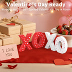 OLANRUN Valentines Day Decorations, 4 Pack XOXO Wooden Letters Indoor Decor