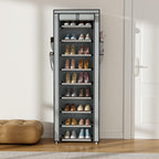 VILICK Shoe Rack with Cover Narrow Shoe Rack Organizer with 4 Side Pockets 10