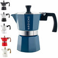 GROSCHE Milano Stovetop Espresso Maker Moka Pot 3 espresso Cup - 5 oz, Blue