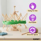 Olikraft Wooden Yarn Swift | Lightweight Reverse Yarn Umbrella Swifts | Ball