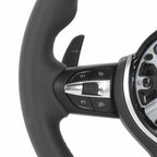 UPALDHOU Upgrade F80 M3 Style Steering Wheel, Full Leather with Paddle Shifters and Multifunction Buttons, Fit for 1 2 3 4 Series X1 X3 X4 X5 X6 2012-2020