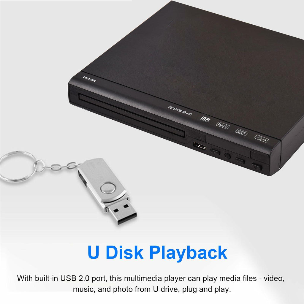 ACAGALA DVD-225 Home DVD Player DVD CD Disc Player Digital Multimedia Player AV Output with Remote Control