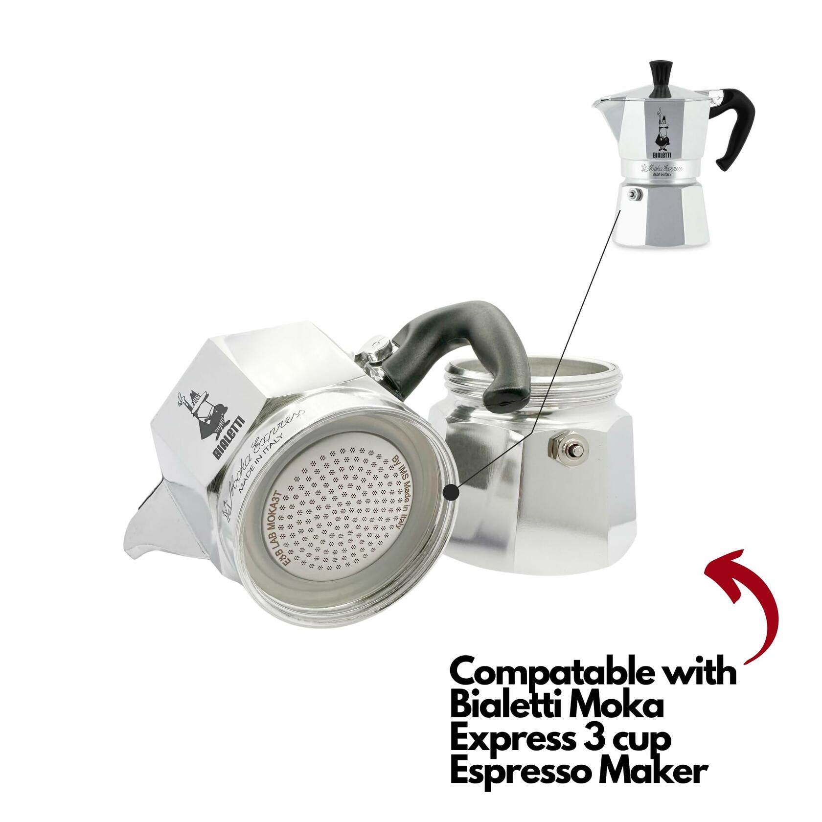 E&B Lab, by IMS Competition Moka filter (3 Cup)