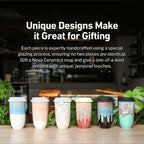 NOVA CERAMICS Travel Mug On the Go Coffee Mug Microwave & Dishwasher Safe Green