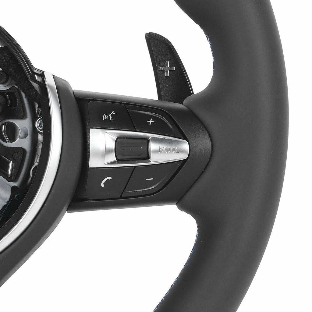 UPALDHOU Upgrade F80 M3 Style Steering Wheel, Full Leather with Paddle Shifters and Multifunction Buttons, Fit for 1 2 3 4 Series X1 X3 X4 X5 X6 2012-2020